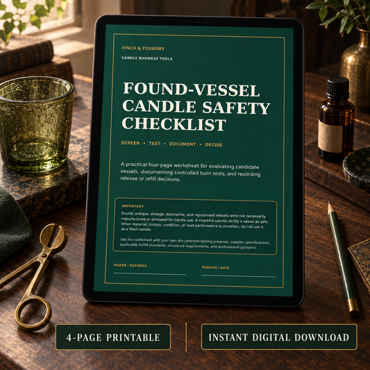 FOUND-VESSEL CANDLE SAFETY CHECKLIST
