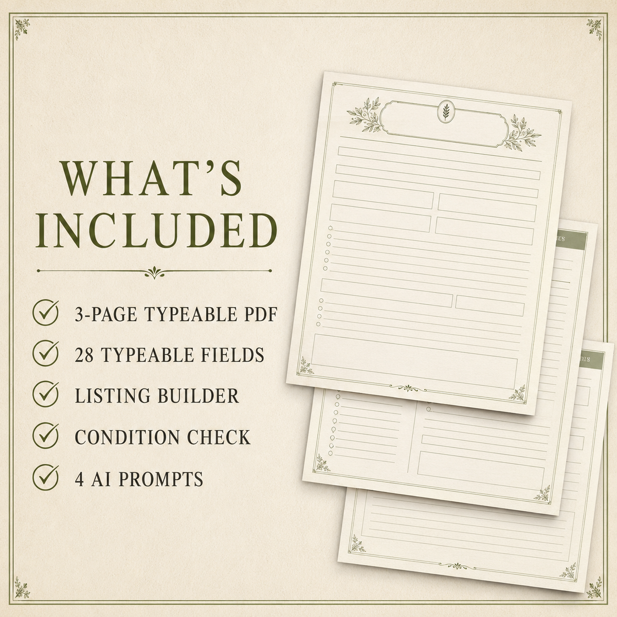 VINTAGE LISTING DESCRIPTION BUILDER