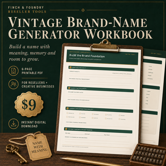 VINTAGE BRAND-NAME GENERATOR WORKBOOK