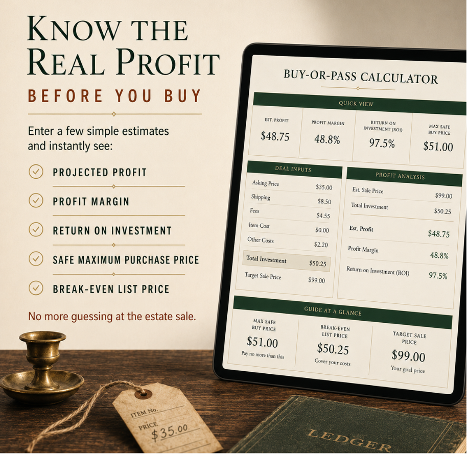 THE VINTAGE RESELLER BUY-OR-PASS CALCULATOR